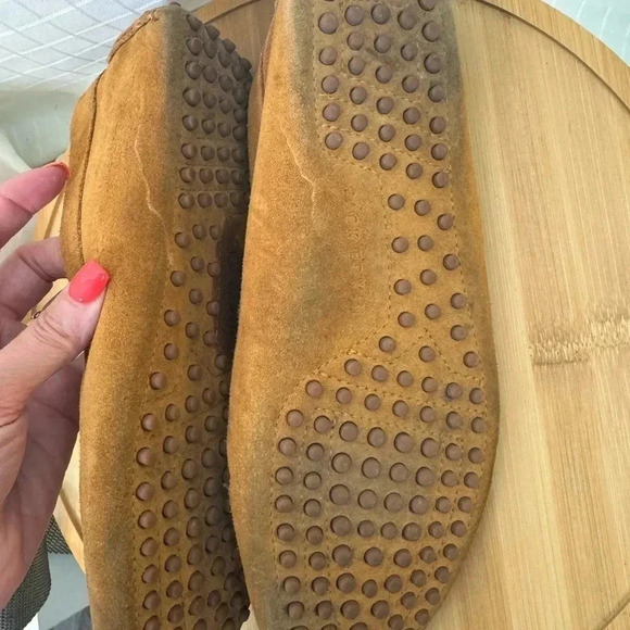 Men’s Jack Erwin size 10 tan suede Leather moccasin Slipper driving Shoes main image 6